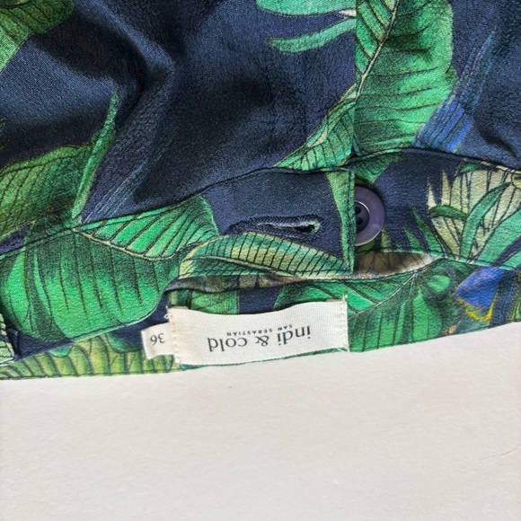 Indi & co parrot palm print womens trousers eu 36 size 6 - Picture 5 of 8